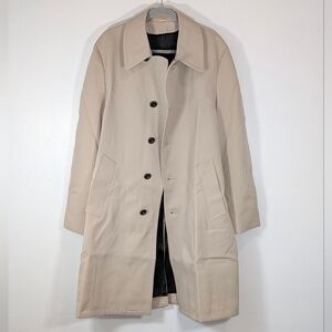 Vintage Men’s Beige Overcoat Trench Coat Size 42– Classic Gabardine, 48” Chest